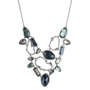 Custom Cut Confetti Bib Crystal Necklace